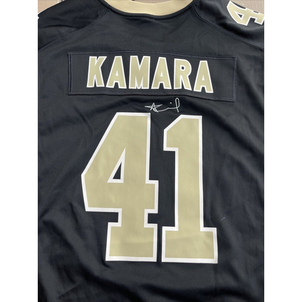 NEW ORLEANS SAINTS Alvin Kamara #41 Black Football Jersey XL Signature Embroider - Picture 10 of 11
